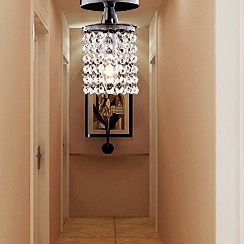 OOFAY LIGHT 1-head modern crystal ceiling light, simple crystal porch light, and fashion crystal aisle light