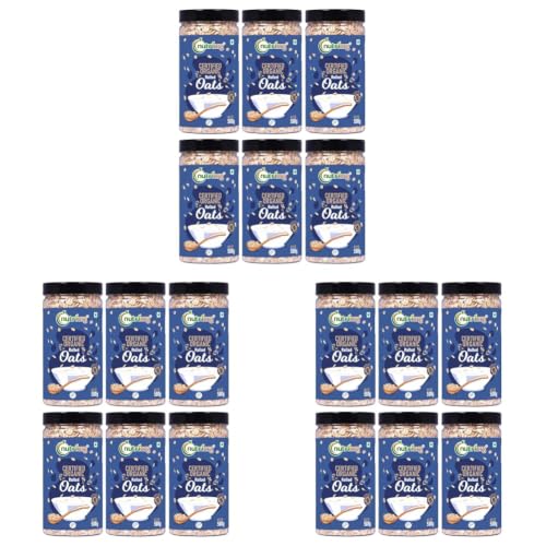 Image of NutriOrg Rolled Oats 3kg (Pack of 18 * 500) | Organic & Gluten Free | High Protein & Fibre Rich | Easy to Cook | Fitness Management