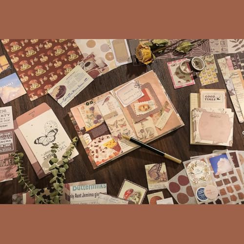 Image of RANDEN Retro Journaling Kit, 346PCS Vintage Scrapbook & Stationery Set with Aesthetic Stickers, Ephemera Pack and Journal Supplies for Bullet Journals, Planners, Albums & Creative Crafts (Retro)