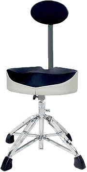 Renovation House Drum Stools Universal Foldable Drum Throne With Backrest Anti slip Rubber Feet Height Adjustable Stool Chair for Kids Adult Music Piano Guitar Chair Color Black Size 66cm