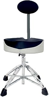Taburetes para Batería Plegable Universal del Tambor Trono con Respaldo de Goma Antideslizante pies de Altura Ajustable Silla de heces Música para Niños Adultos Piano Cátedra de Guitarra