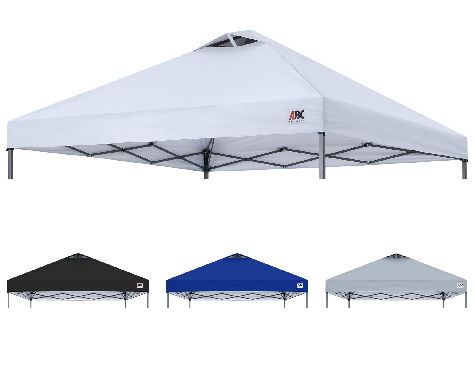 ABCCANOPY Replacement Canopy Top for Easy Pop up Canopy Tent 10x10, White