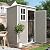 UDPATIO Outdoor Storage Shed 5x3 FT, Plastic Resin Garden Shed for Bike, Garbage Can, Tool, Outside Sheds & Outdoor Storage Storage Box with Lockable Door for Backyard, Patio, Lawn, Light Brown