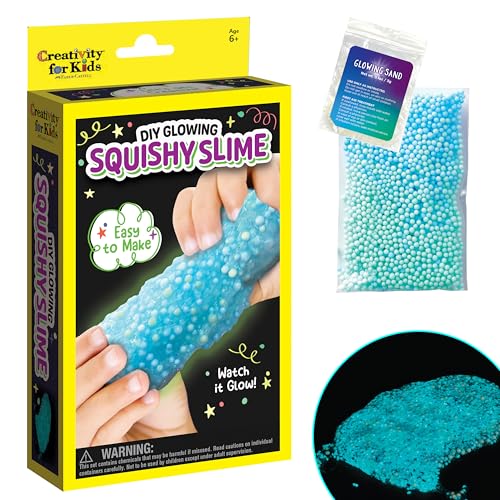 Creativity for Kids DIY Glowing Squishy Slime Kit | Hands-On STEM Activity & Sensory Toy | Mix, Stretch & Glow Mess-Free Fun | Great Gifts & Summer Fun Crafts (Ages 6+)