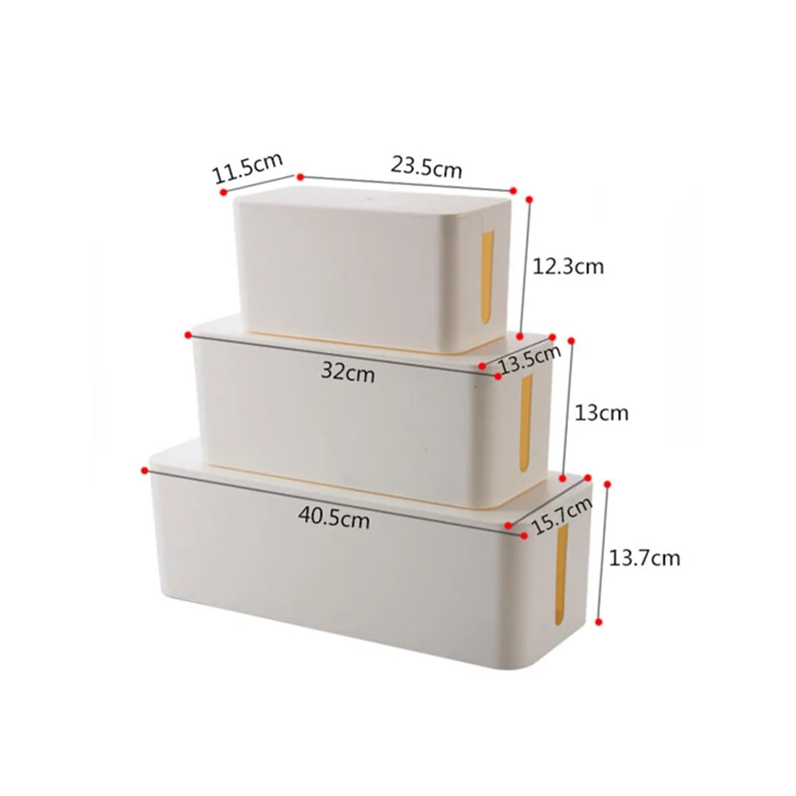 Caja Organizadora de Cables Caja de almacenamiento cables Cajas eléctricos conexiones organizadora Organizador artículos for el hogar(Black,23.5x11.5x12.3cm)
