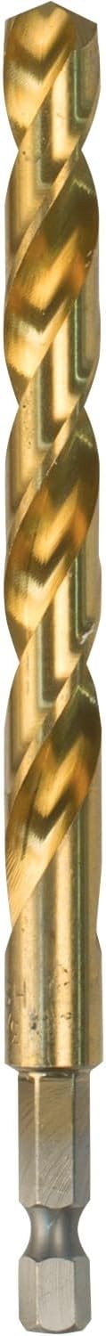 Makita D-23949 3/8" Titanium Coated Drill Bit, 1/4" Hex Shank