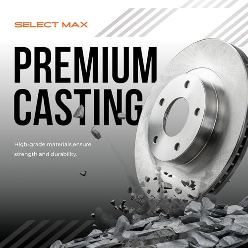 Image of Max Advanced Brakes Front Brake Kit Compatible With 1995 1996 1997 1998 1999 Dodge Ram 1500 RWD Replacement Premium OE Disc Brake Rotors and Ceramic Brake Pads