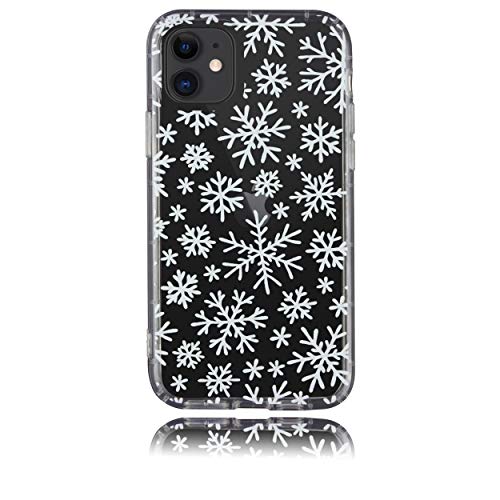 BRILA Case for iPhone 11, Crystal Clear Christmas Snowflake Pattern Design, Soft TPU Shockproof Case Compatible with iPhone 11 6.1"