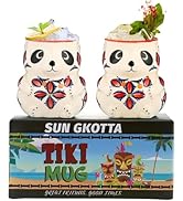 Sun Gkotta Tiki Mugs Cocktail Set De 2 - Grandes Tazas Tiki | Meses sin