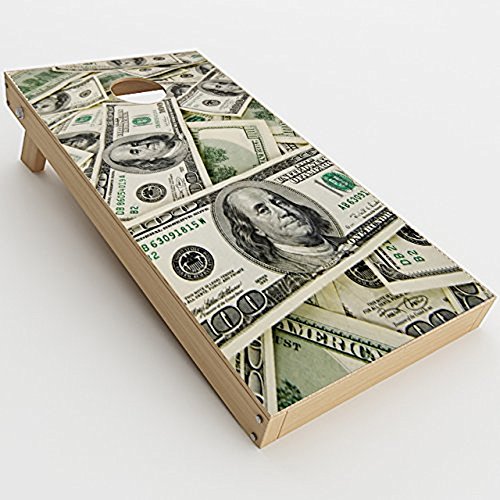 Skin Decals Vinyl Wrap for Cornhole Game Board Bag Toss (2xpcs.) / Cash Money, Benjamins