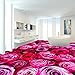 3D Autocollants De Sol Autocollant De Sol Salle De Bains Personnalisé 3D Mural Romantique Fleurs Rouges Carrelage Autocollant Pour Salle De Mariage Chambre Étanche Pvc Papier Peint Auto-Adhésif, 350