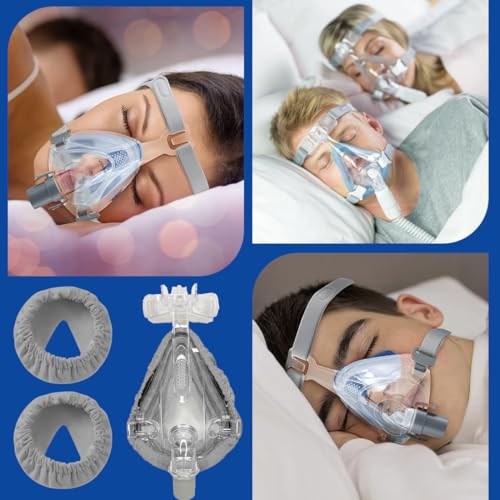 Miniatura 6 de Nopkesv 2 Piezas Reutilizable Revestimiento De Máscara Cpap De Cara Completa, Fundas De Correa Cpap Profesionales, Fundas De Cojín Cpap, Cpap Accesorios, Mascarilla Cpap