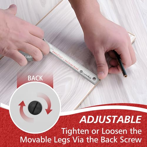 Miter Saw Protractor, Professional Miter Angle Finder for Woodworking Replaces the Model #505P-7 Miter Protractor Angle Finder with Measuring Rulers for Carpentry, Crown Molding Tool, Baseboard by LUVRD - Used condition - Image 5