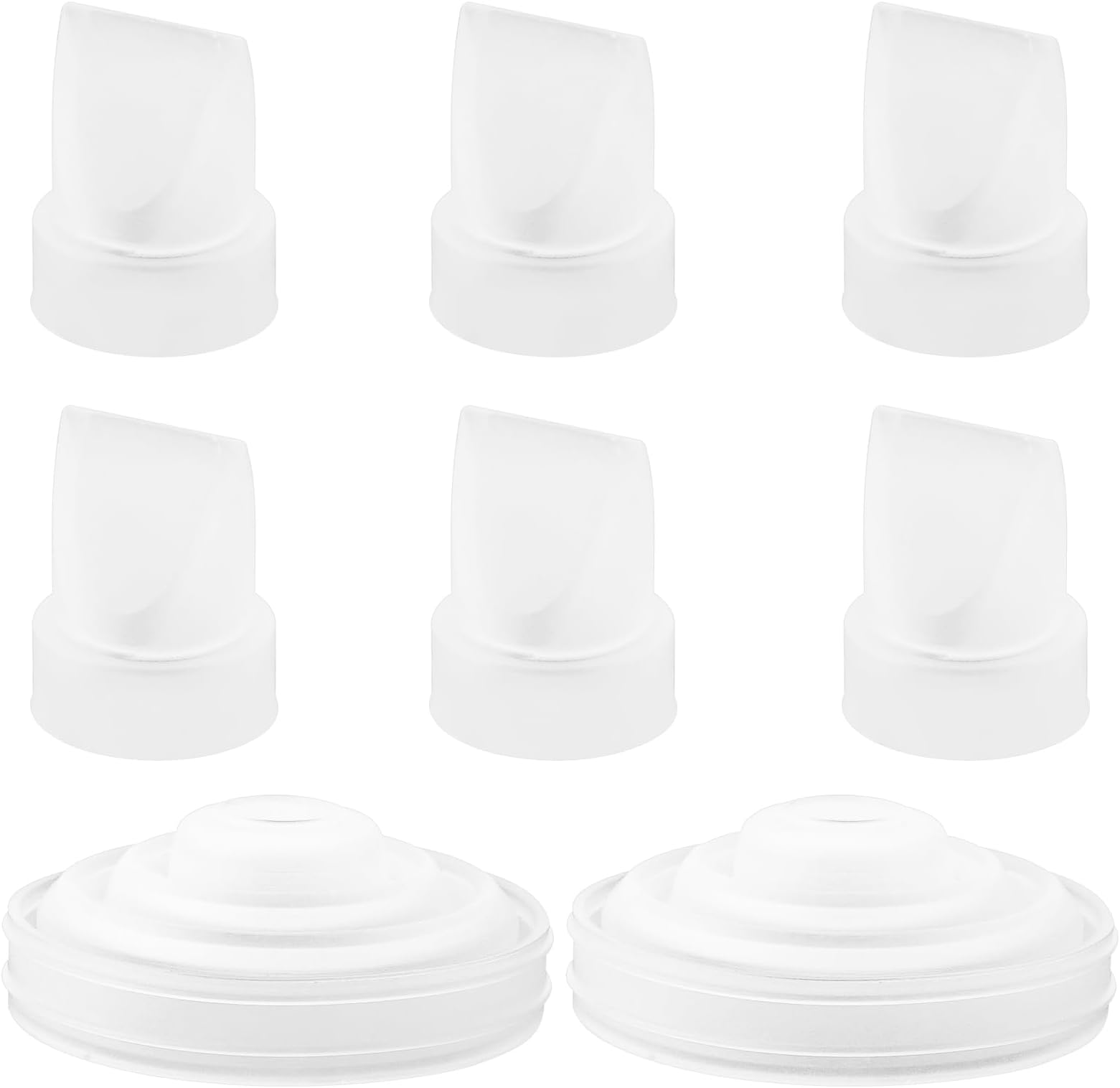 6pcs Duckbill Valve & 2pcs Silicone Diaphragm Compatible with Momcozy m5, Silicone Breast Pump Replacement Parts Accessories Breastfeeding Supplies for Momcozy M5 Brest Pump