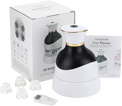 Miniatura 8 de Masajeador eléctrico de cuero cabelludo, masajeador de cabeza recargable portátil con 8 garras de masaje extraíbles, rascador de cuero cabelludo de