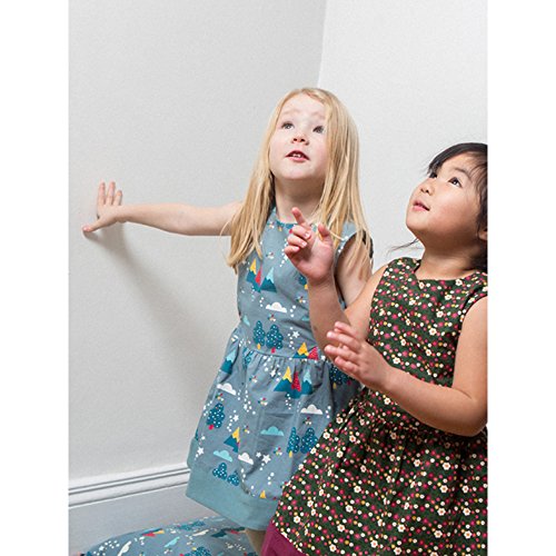Ecoable Apparel Casual Summer Cotton Dress For Little Toddler Girls, Dusty Blue (Size Age 4T-5T, Mountains) #TOP4