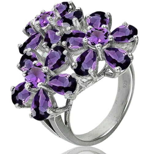 Bague naissance améthyste en argent 925, le cadeau idéal pour femme