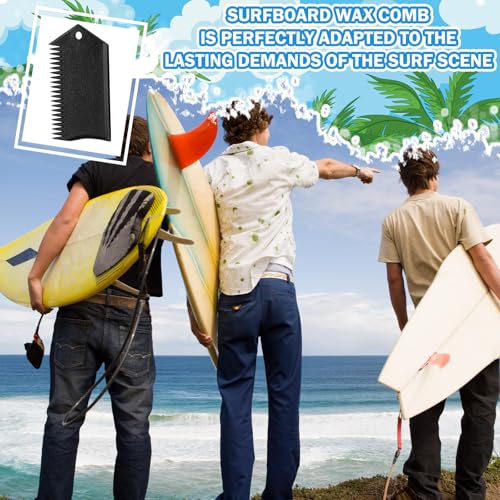 Teyva Daily 2 Pack Surfboard Wax Comb Scraper 2 in 1 Black Surf Wax Remover Surf Board Tool with Hanging Hole for Removal Texturing Skimboard Skateboard Longboard Surfing Maintenance 3.1 x 1.6 in by Teyva Daily - Image 6