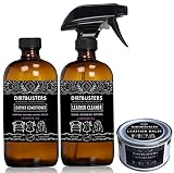 limpiar tintura de cuero cabelludo Limpieza profunda. Dirtbusters Limpiador y acondicionador de Cuero con Aceite de Lavanda y bálsamo de Cuero de Lavanda 175 g 2 x 500 ML de Fuerte fórmula de Comercio de Piel Cuidado Neutro pH Kit de Limpieza