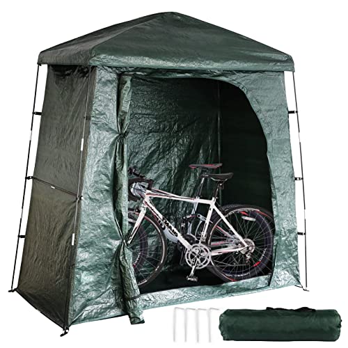 Texinpress Bike Storage Tent,78.7"X39.4"X74.8" Storage Shed For 2-3 Adult Bikes,Lawn Mower,Garden Tools Waterproof Heavy-Duty #TOP2