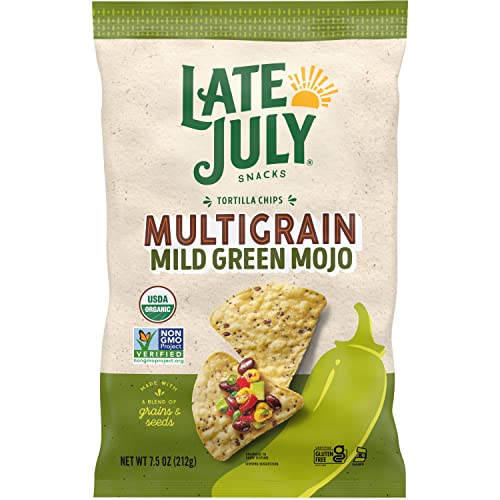 Late July Snacks, Organic Mild Green Mojo Tortilla Chips, 7.5-Oz. Bag (Pack Of 12) #TOP22