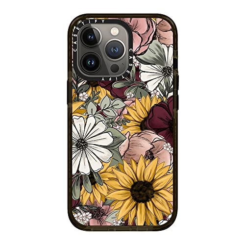 Casetify Impact Case For Iphone 13 Pro - Floral Mix By Kt's Canvases - Clear Black #TOP7