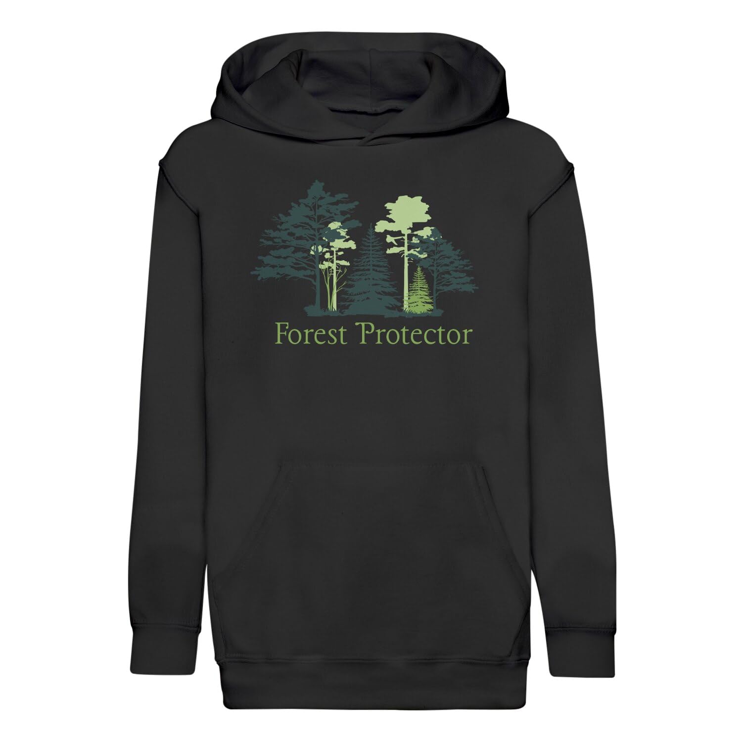 Sweat à capuche enfant Forest Protector en coton premium vert