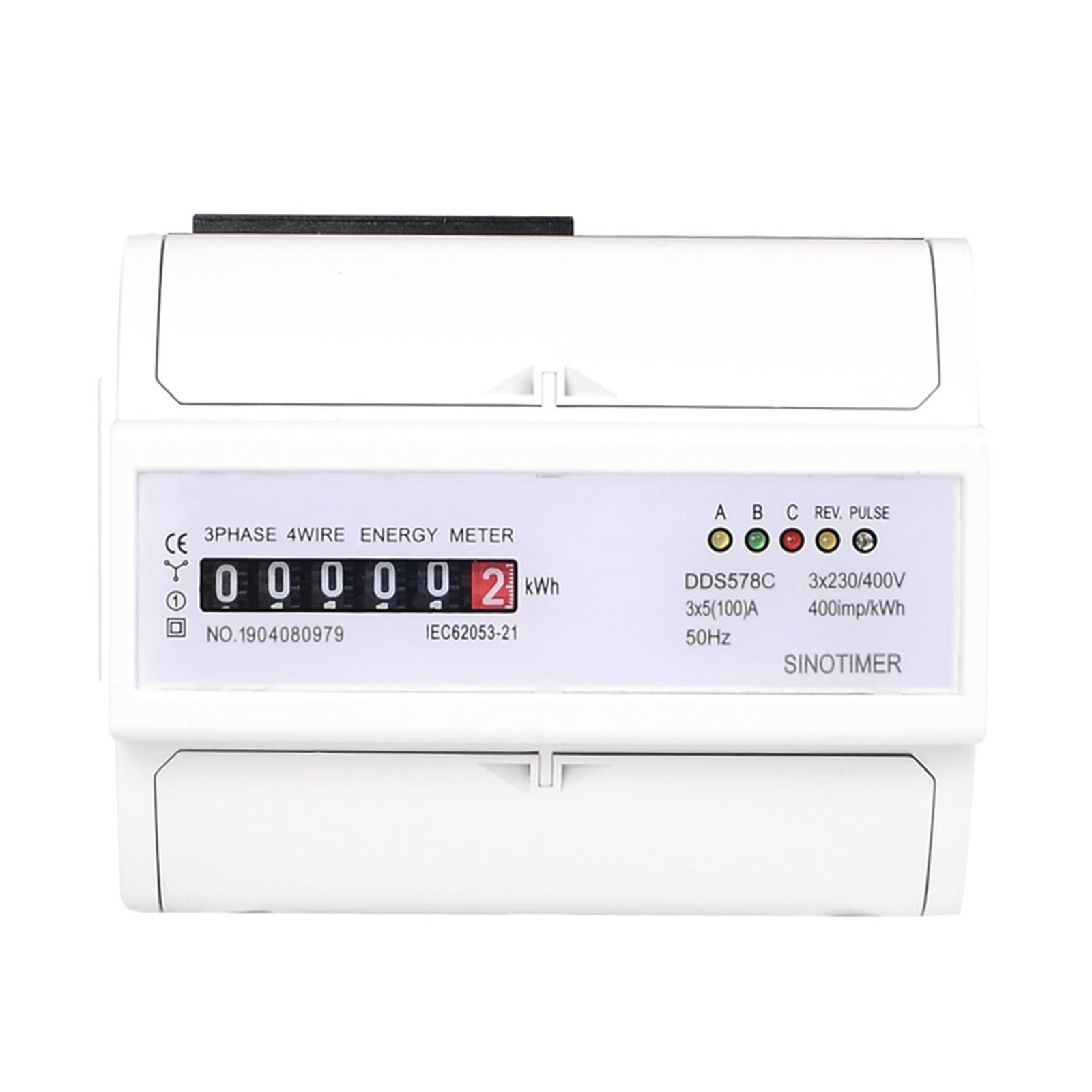 DDS578C 380V 3 x 5 (100) A miernik mocy trójfazowy miernik impulsów elektrycznych inteligentny 3 fazy 7P DIN watomierz energooszczędny