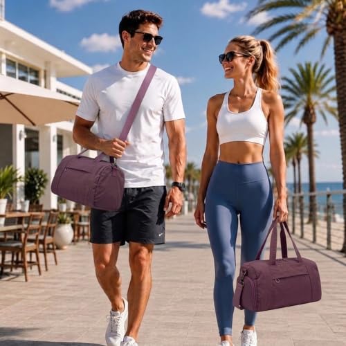 Image of PALAY Gym Duffle Bag Waterproof Purple Weekend Travel Bag