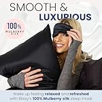 Blissy Silk Sleep Mask - Eye Sleeping Mask for Women & Men for Total Blackout - 100% Pure Mulberry Silk, 22 Momme 6a Fibers - Blindfold Sleep Mask Side Sleeper Eye Cover (Non Adjustable) - Image 5