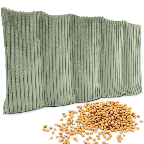 Amilian Körnerkissen 55x20 cm mit 100% Kirschkernen – Wärmekissen & Kältekissen für Mikrowelle, Backofen & Gefrierfach – ideal für Rücken,...