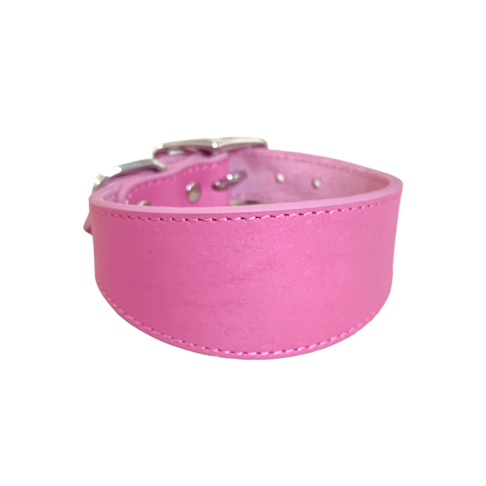 CVZJ Leathers Dogs Collar Soft Padded Collar for Whippets Salukis Sighthounds Dogs Adjustable Collar Large Breeds Dogs Supply