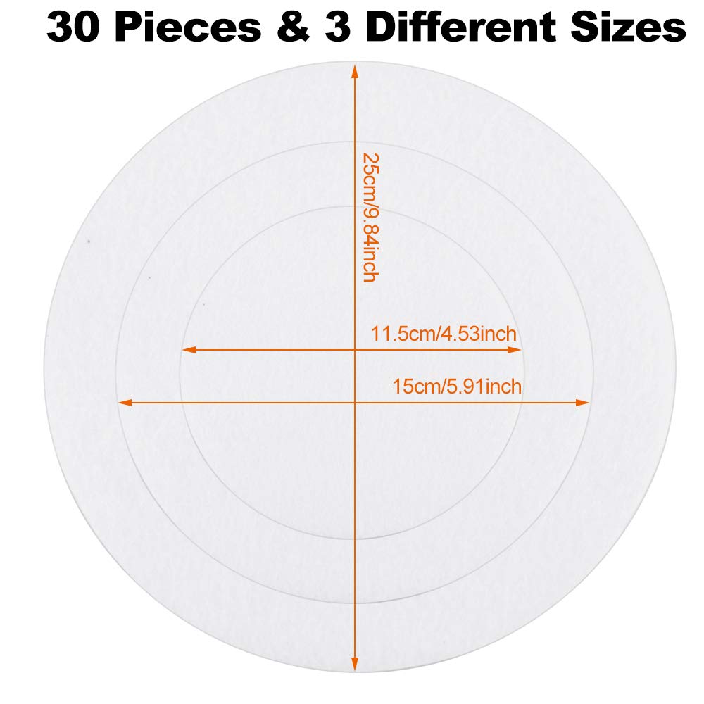 30 separadores de platos de fieltro, separadores de platos | protectores de platos de cena, protectores de platos de porcelana, separadores de ollas para proteger y apilar tus