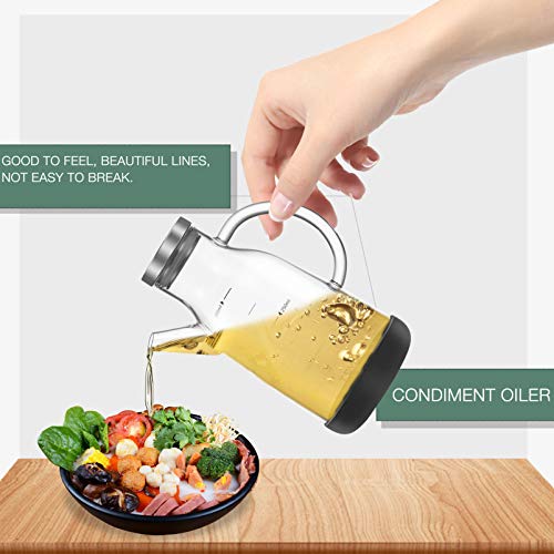 Hemoton Garrafa de Azeite de Oliva Garrafa de Óleo Lata de Óleo Pote Vasilha de Molho Garrafa Utensí