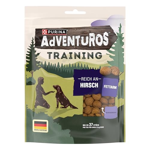 Purina Adventuros Training - Snack da allenamento per l'apprendimento, per cani in cervo, confezione da 6 (6 X 115 g)