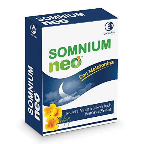 Neo | Somnium Complemento Alimenticio 30 Cápsulas | Con Valeriana, Lúpulo, Melisa Y Melatonina 1Mg | Microgránulo De Alta Biodisponibilidad | Para Dormir Bien Y Favorecer Un Sueño Reparador | Tomar 1 Antes De Dormir