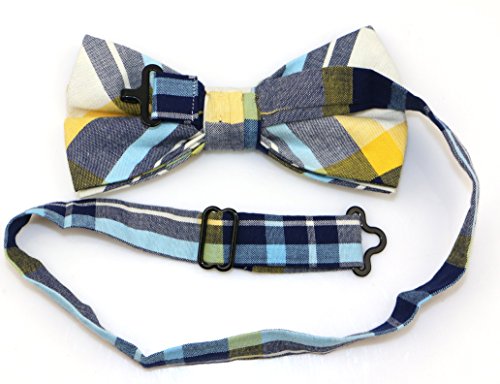 Ocia Mens Cotton Plaid Handmade Bow Tie -Om78 #TOP2