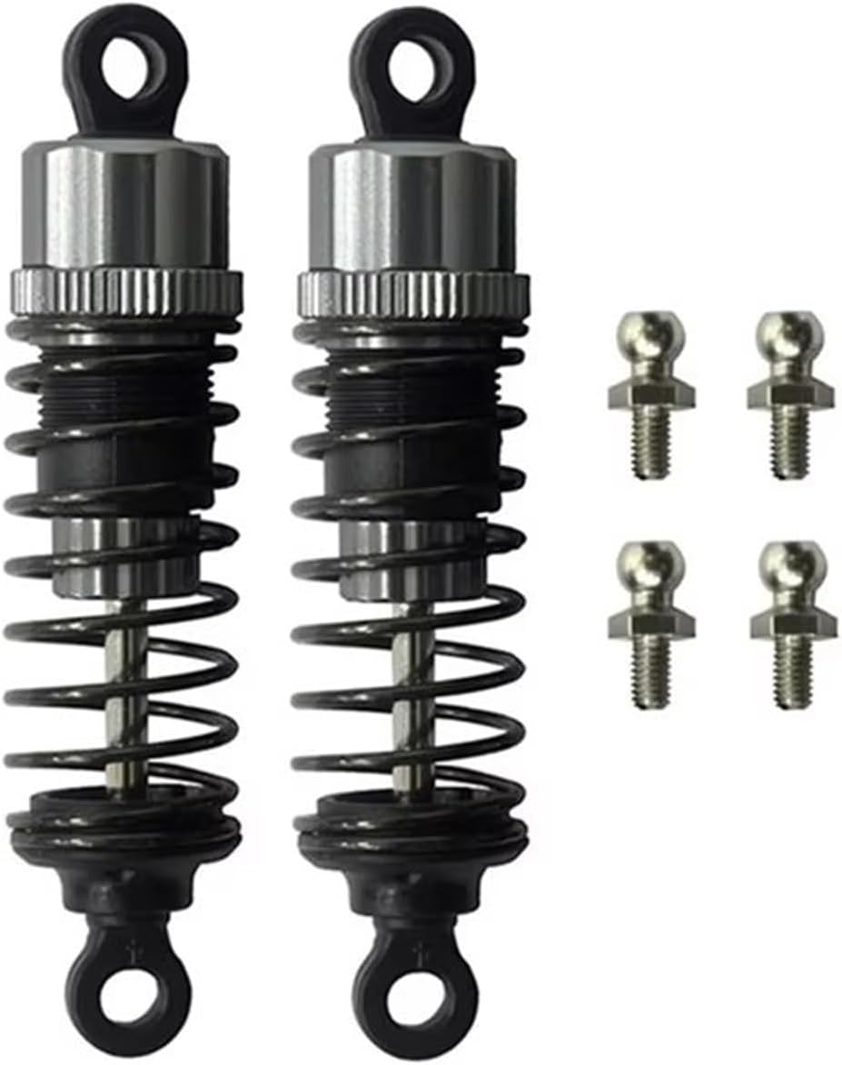 RC Parts Compatible with HBX for HAIBOXING 901 901A 903 903A 905 905A 1/12 RC Car Parts Upgrade Accessories Front and Rear Metal Oil Shock Absorber(90201F 90201R)