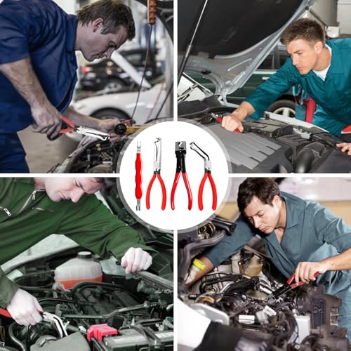 Electrical Connector Disconnect Tool Set – Straight & 60° Angled Automotive Pliers, Double-Ended Separator Tool & Clic/Clic-R Collar Hose Clamp Pliers for Wiring Harness & Sensor Removal by LEFFIS - Image 7