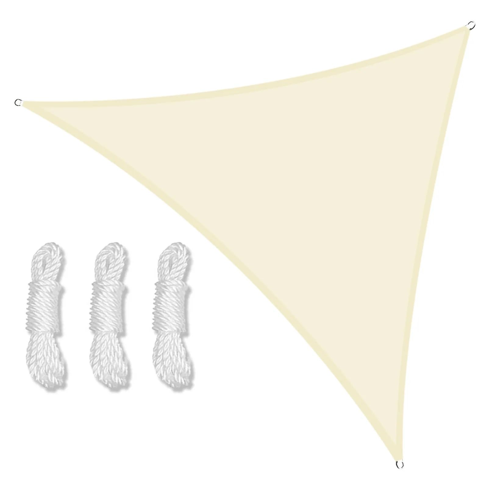 Telo Ombreggiante Esterno Telo Parasole a Vela trilaterale/Triangolare for Giardino, Cortile, Auto, Parasole in Tessuto(Beige,500x500x500CM)