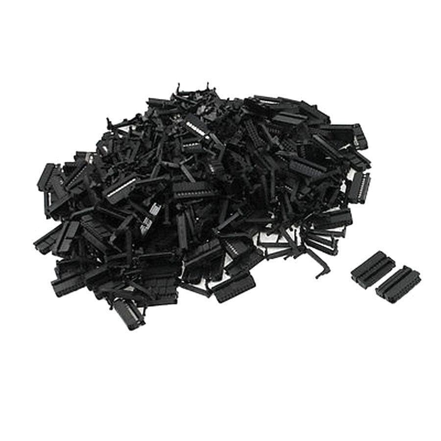 200 Pcs 2.54mm Pitch Female 20 Pin Flat Cable IDC Socket Connector Black