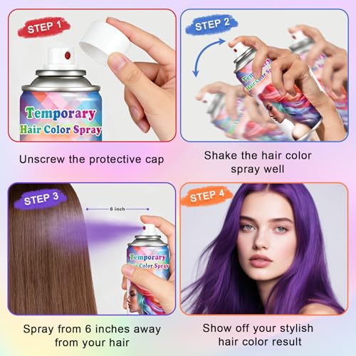 Spray Color Temporal para Cabello Canoso 120ML Gris miniatura 4