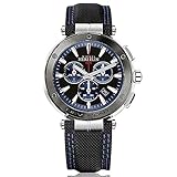 michel herbelin newport  Michel Herbelin  Herren  Newport  Blauer und schwarzer Chronograph  Gummi  37688/AG65