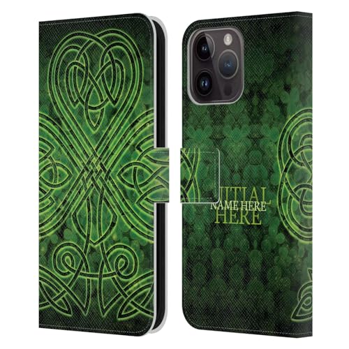 Coque portefeuille trèfle irlandais personnalisé iPhone 15 Pro Max