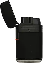 Isqueiro maçarico 2 chamas NERONE Double Jet preto