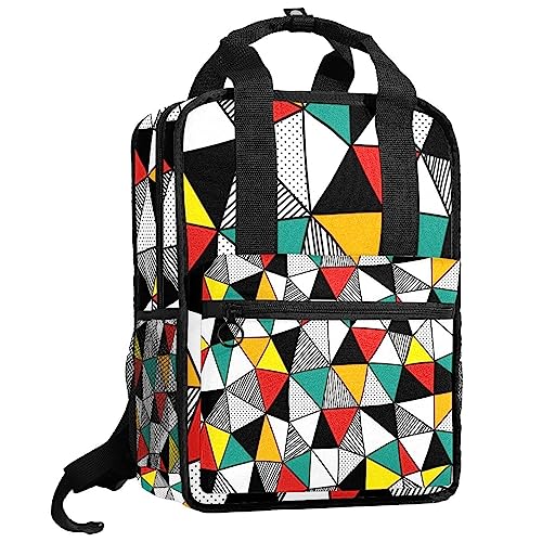 Sac à dos pour garçons stylé avec cartable filles géométrique et bretelles réglables