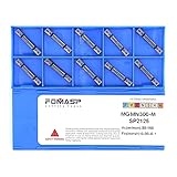 FomaSP MGMN300-M Carbide Grooving Inserts for MGEHR/L and MGIVR/L Grooving Cut-Off Tool Holder, Installed with KOLORY, PVD Coating, 10pcs