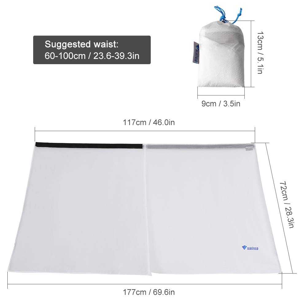 Lixada Ultra Light Dünner Regenrock wasserdichte Kilt Regenhose Packable Windschutz Kilt Rock