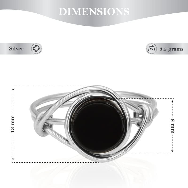 Miniatura 6 de Ardonn Black Onyx Ring for Women - Unique Handmade Gold Filled Emphasizing the Stylish and Versatile Natural - Comfortable and Stylish Gemstone Ring