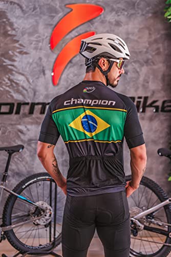 Conjunto de Ciclismo Masculino Camisa e Bermuda de Gel Vários Modelos (Champion Brasil, GG)